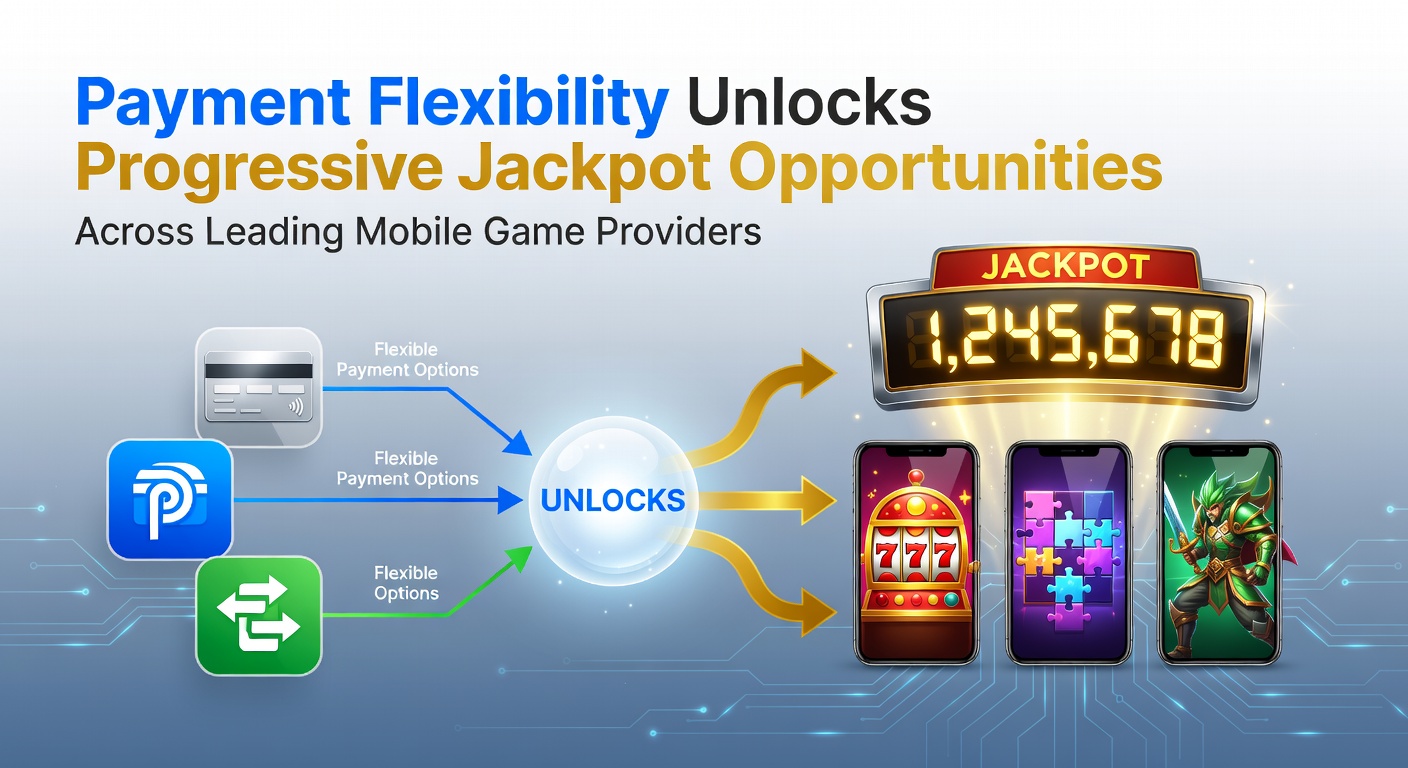 Mobile Geräte zeigen progressive Jackpot-Spiele mit verschiedenen Zahlungsoptionen auf dem Bildschirm
